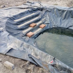 Koi vijver epdm trap